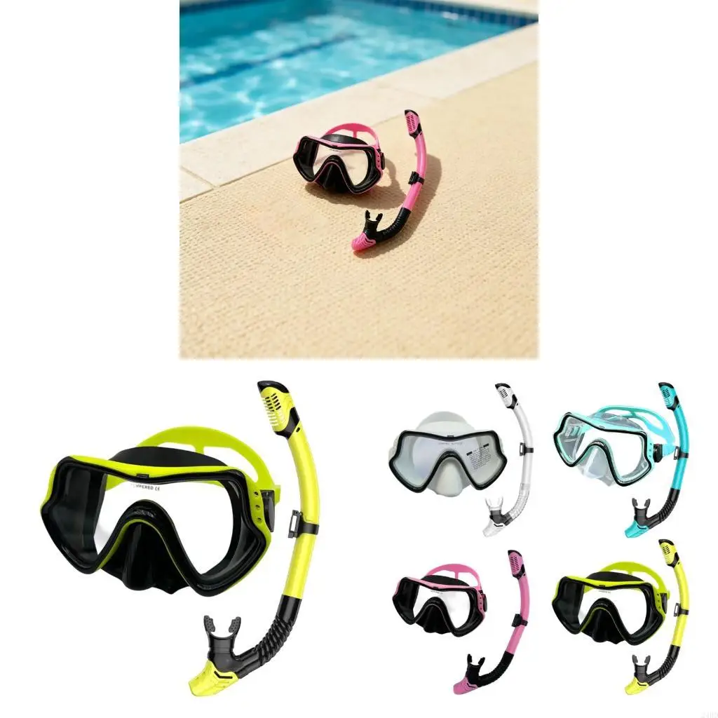 

Adult Dry Snorkel Set With High Elastic Silicone Mask And Wide Viewed Lens For Safe Underwater Exploration 24BD