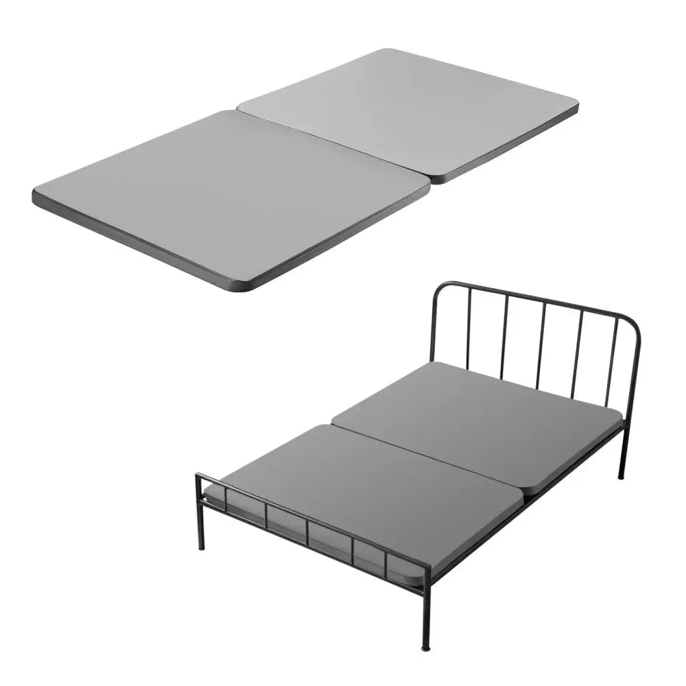 

for twin Size Bunkie Board Wooden Mattress Support with 200D Oxford Cloth Easy Assembly Bed Slats 1.5 inch Gray Color 2 Piece