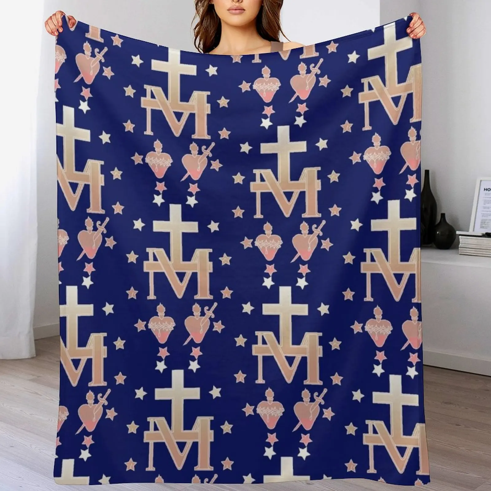 

Miraculous Medal (Mdaille miraculeuse) Medal of Our Lady of Grace Throw Blanket For Baby manga Blankets For Sofas Blankets