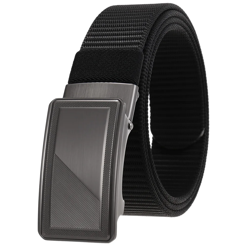 

New Nylon Woven Belt Men's Roll Bar Alloy Buckle Belt LY136-23704-1 Men’s Designer Belts