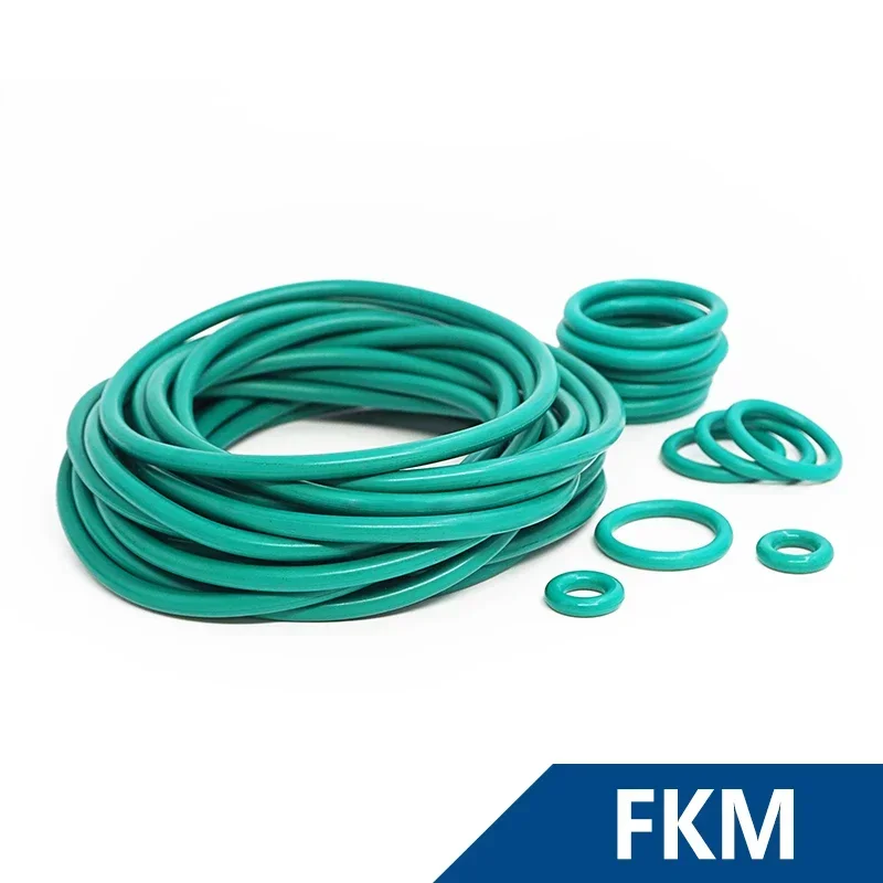 Espessura cs3.5mm verde fkm flúor borracha o-rings selos junta arruela resistente à temperatura oring resistente ao desgaste