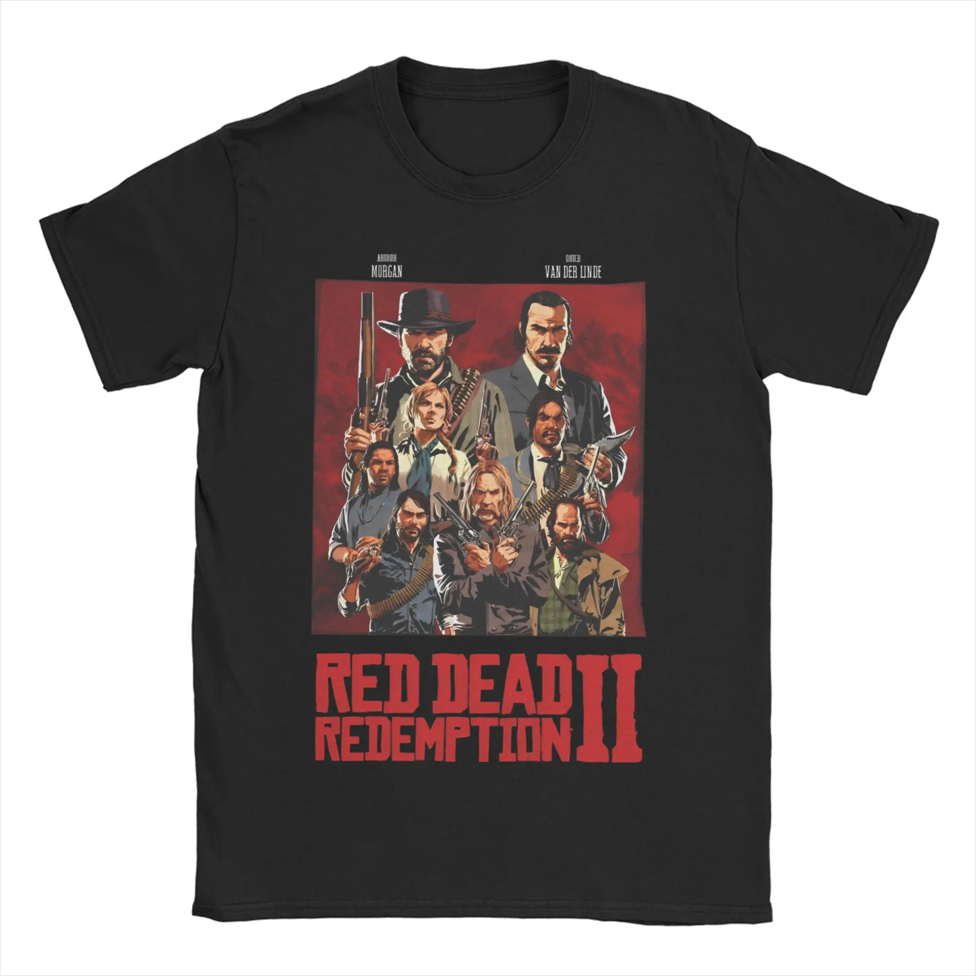 Red Dead Redemption 2 Print T-shirt, Classic T-shirt for Summer Hip Hop Style Breathable and Stylish Harajuku T-shirt Streetwear