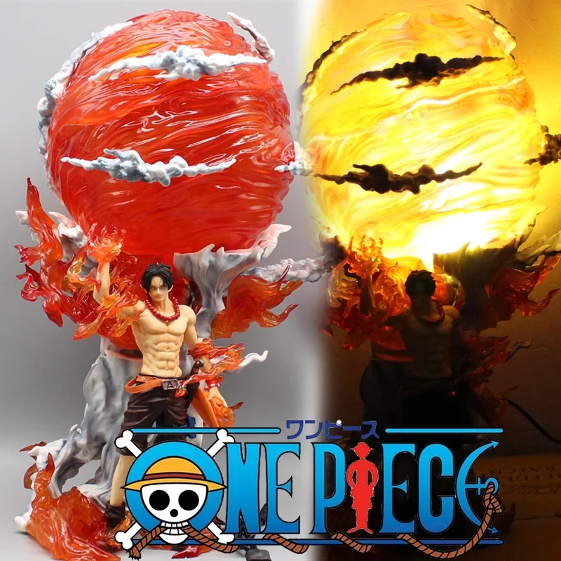 New 40cm One Piece King's Top Battle Flame Emperor's Fire Fist Fireball Aisco Luminous Handheld Model Ornament Great Periphery