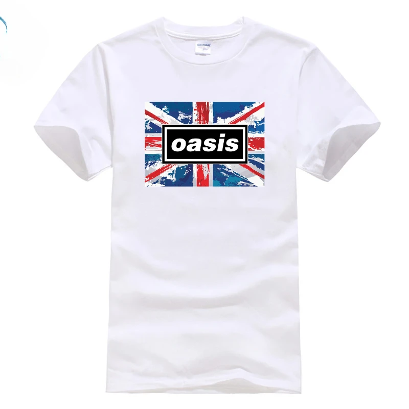 T Shirt O-Oasis Band Vintage Tee Shirt Short Sleeve O Neck T-Shirt  Cotton Gift Idea Clothes