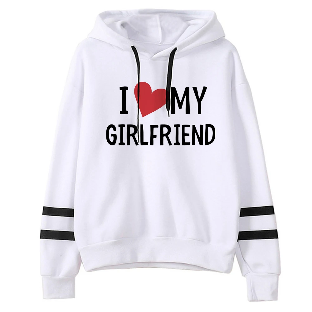 i Love My Girlfriend hoodies women anime Kawaii sweat y2k japanese Hood clothes female gothic pulls