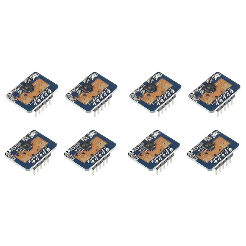 AB11-8Pcs LD2410C Human Presence Radar Sensor Module HLK-LD2410 Millimeter Wave Non-Contact 24Ghz ISM Band Serial Port