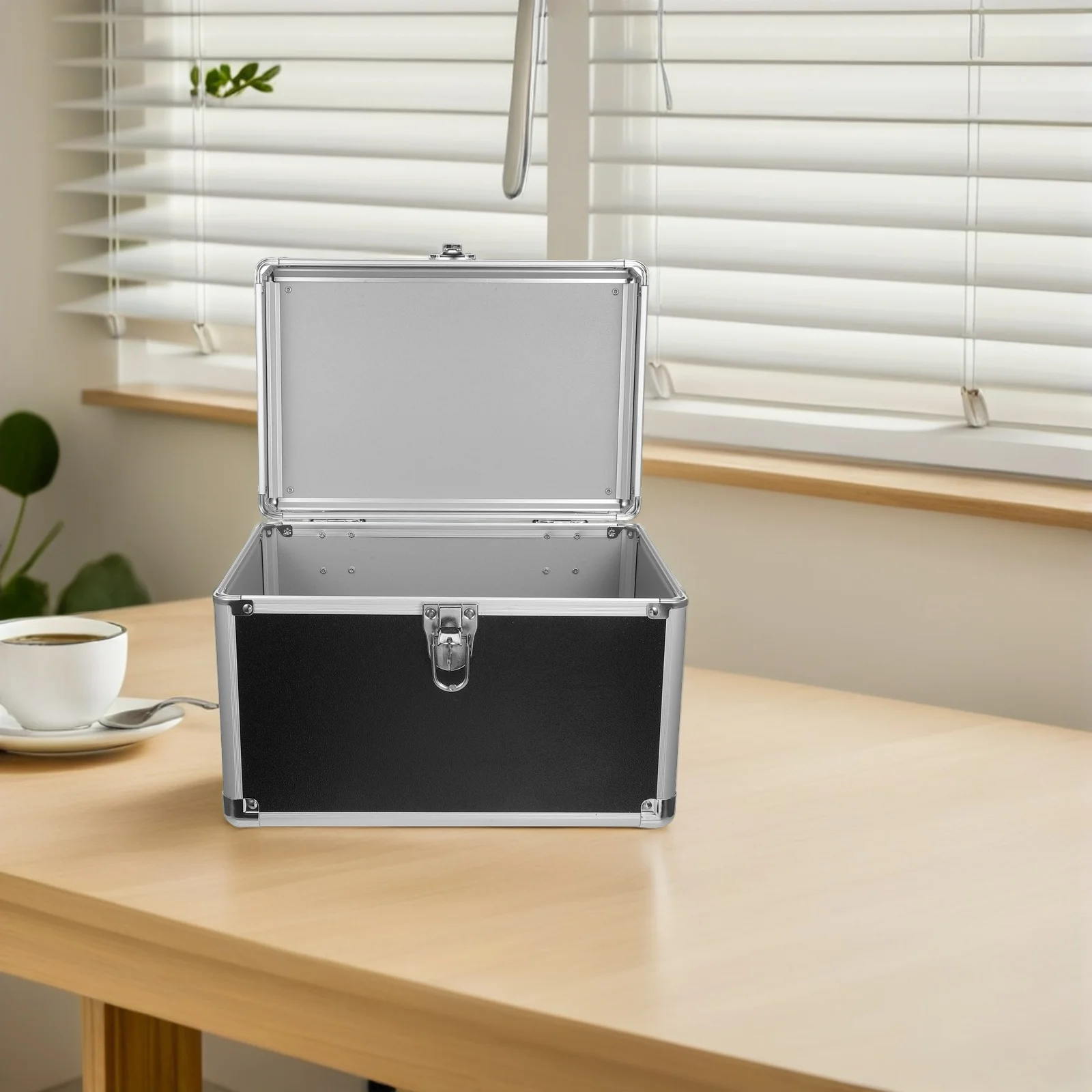 Caja de herramientas de aleación de aluminio, estuche rígido portátil, contenedor de almacenamiento de mano, maletín de Metal portátil para viajes en casa, trabajo al aire libre