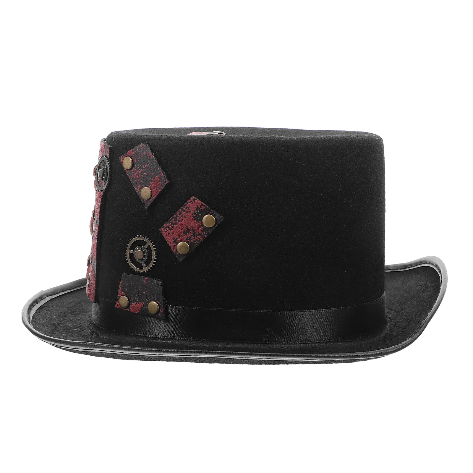 

Винтажная готическая шляпа в стиле стимпанк, красная струнная экипировка, прочная, удобная одежда, подходит для косплея, Ренессанса, Хэллоуина, карнавала