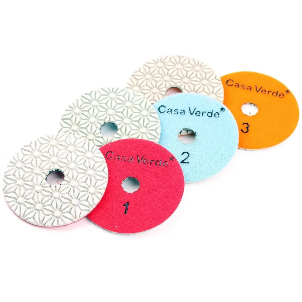 Pastilhas de polimento seco/molhado de 4 polegadas por pedra