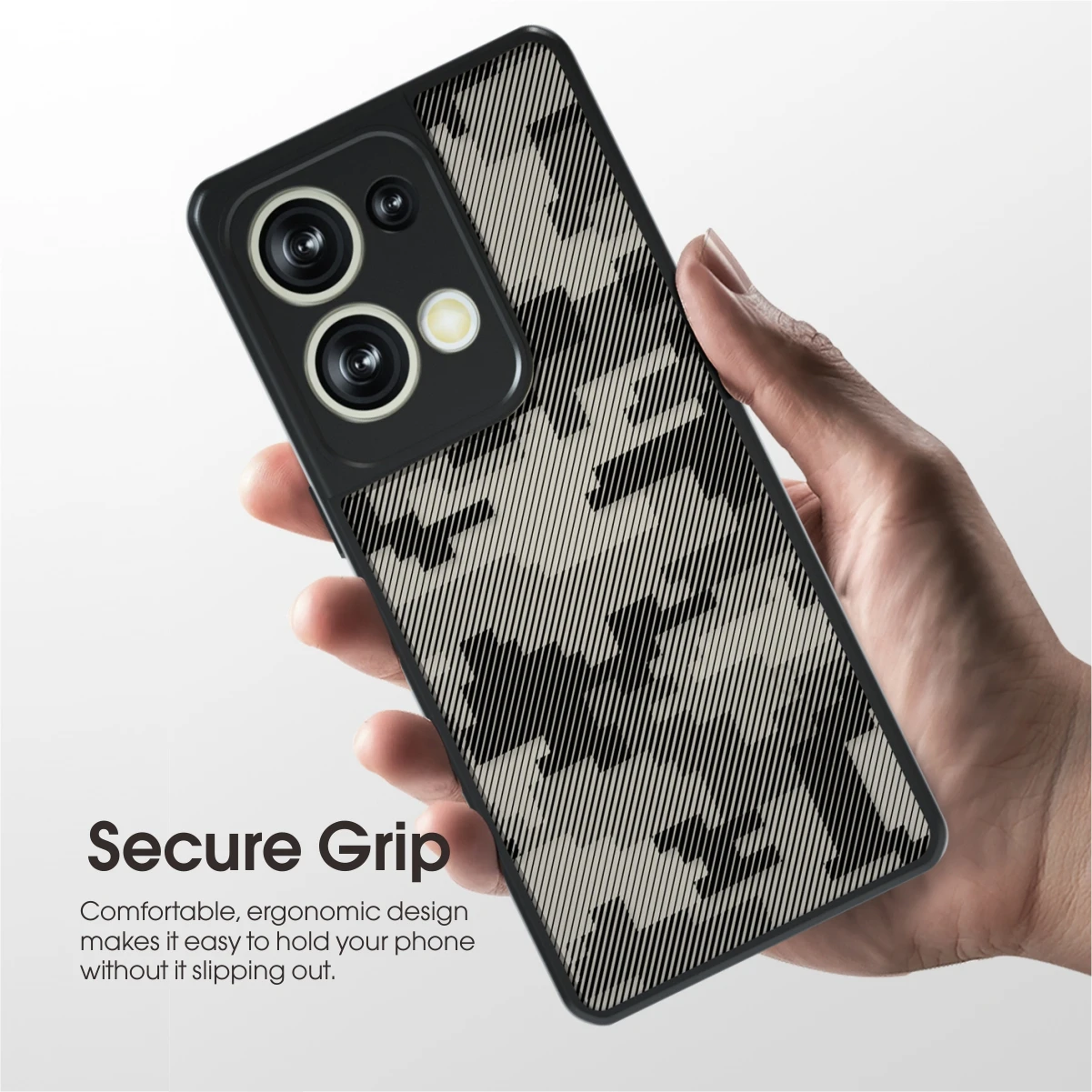 BMRS for Oppo Reno9 Pro+/9Pro Plus camo clear case, Shockproof Protective Cover