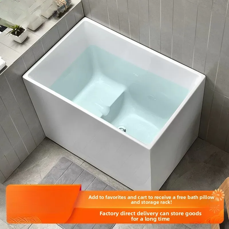 Z20 - small apartment acrylic bathtub, japanese-style deep soaking tub, 0.9 - 1.3m freestanding mini bathtub