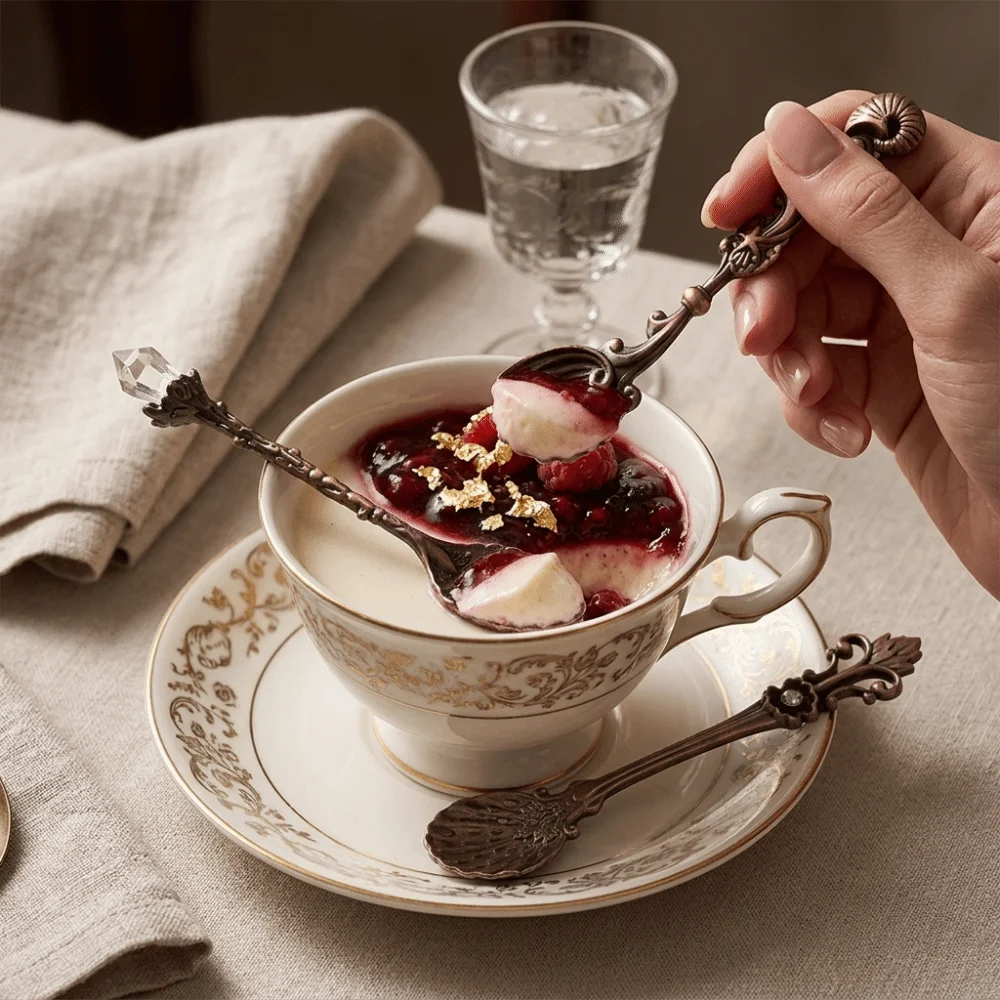 3Pcs Conch Outline Coffee Spoon Vintage Matte Mini Spoon Head Dessert Spoon One-piece Craft Polished Edge Metal Spoon