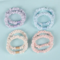 Small Hair Scrunchies Elastic Hair Bands Women Girls Solid Ponytail Holder Hair Ties Headbands Rubber Bands Hair Accessories