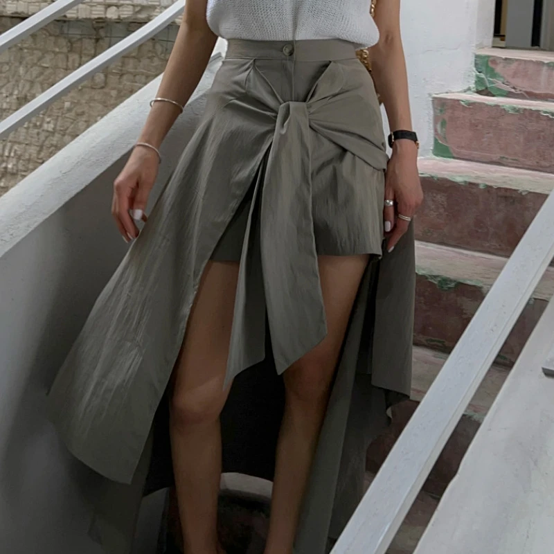 

Faionable Knot f Юбка Брюки Женские Необычные Весна Осень Зима Корейский Sle Обычная Длина Внутренняя Одежда Повседневная