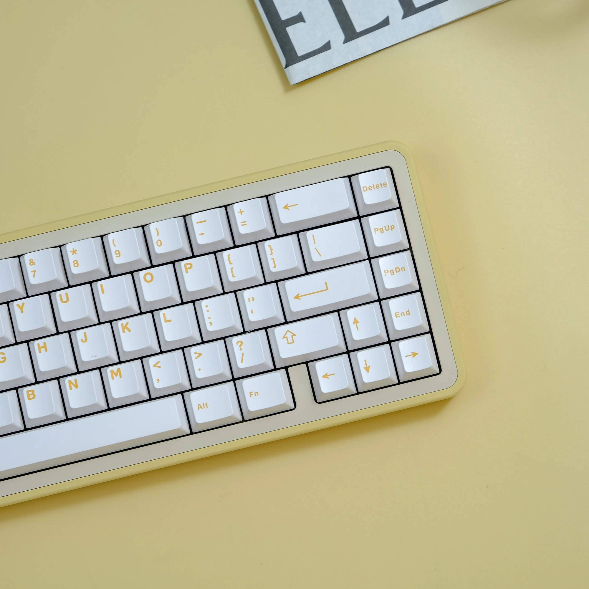 

Cherry Profile кремово-белые желтые колпачки для клавиш 121 клавиш PBT Double Shot колпачки для переключателей Cherry Gateron MX игровые клавиатуры