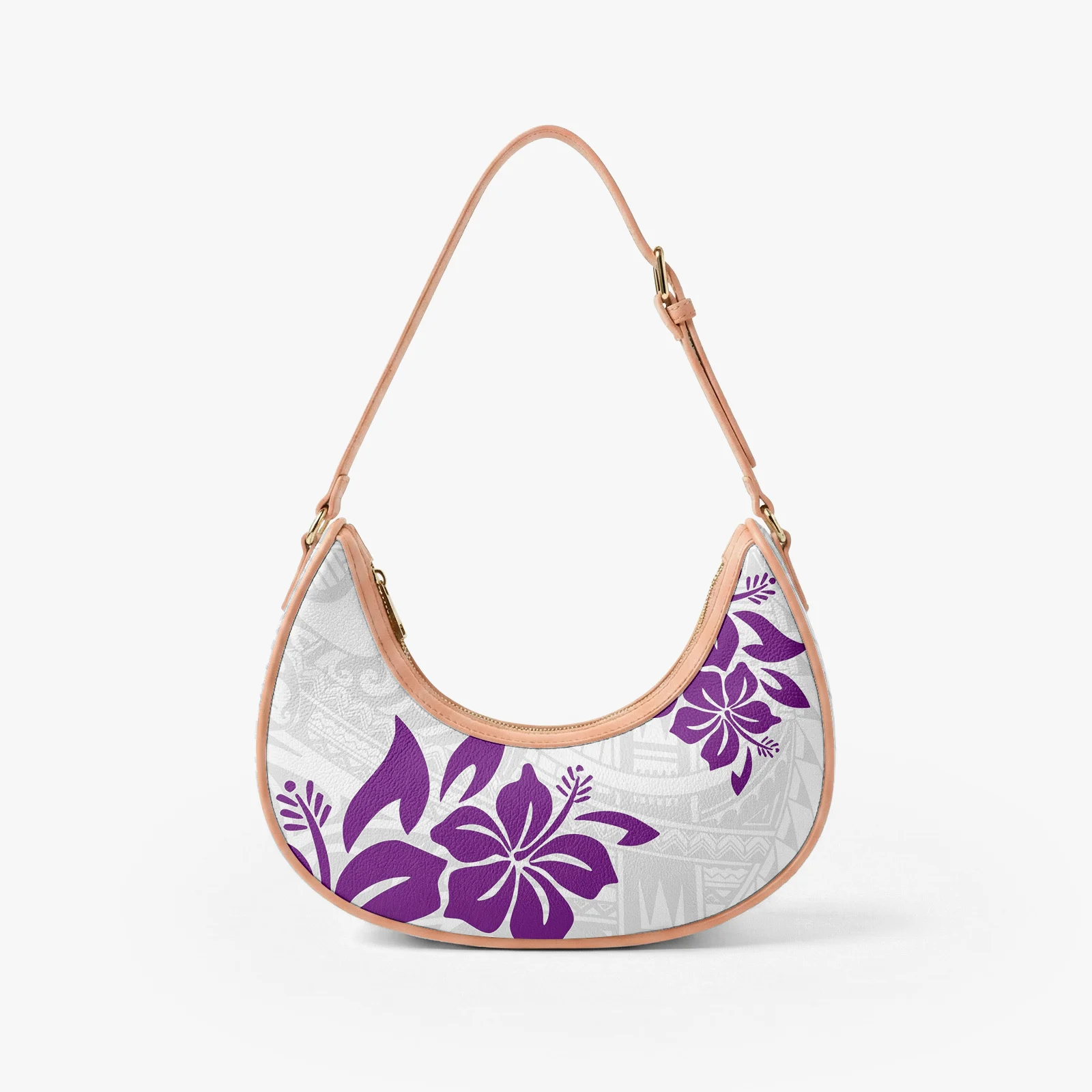 

Элегантная модная женская сумка-тоут/наплечная сумка с черно-белым полинезийским узором, модель 2026 года