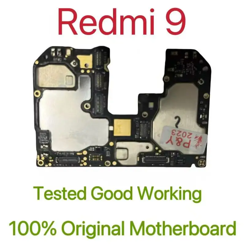 Versão global placa-mãe desbloqueada original para redmi 9 bom trabalho placa de circuito totalmente testada placa lógica principal para redmi 9