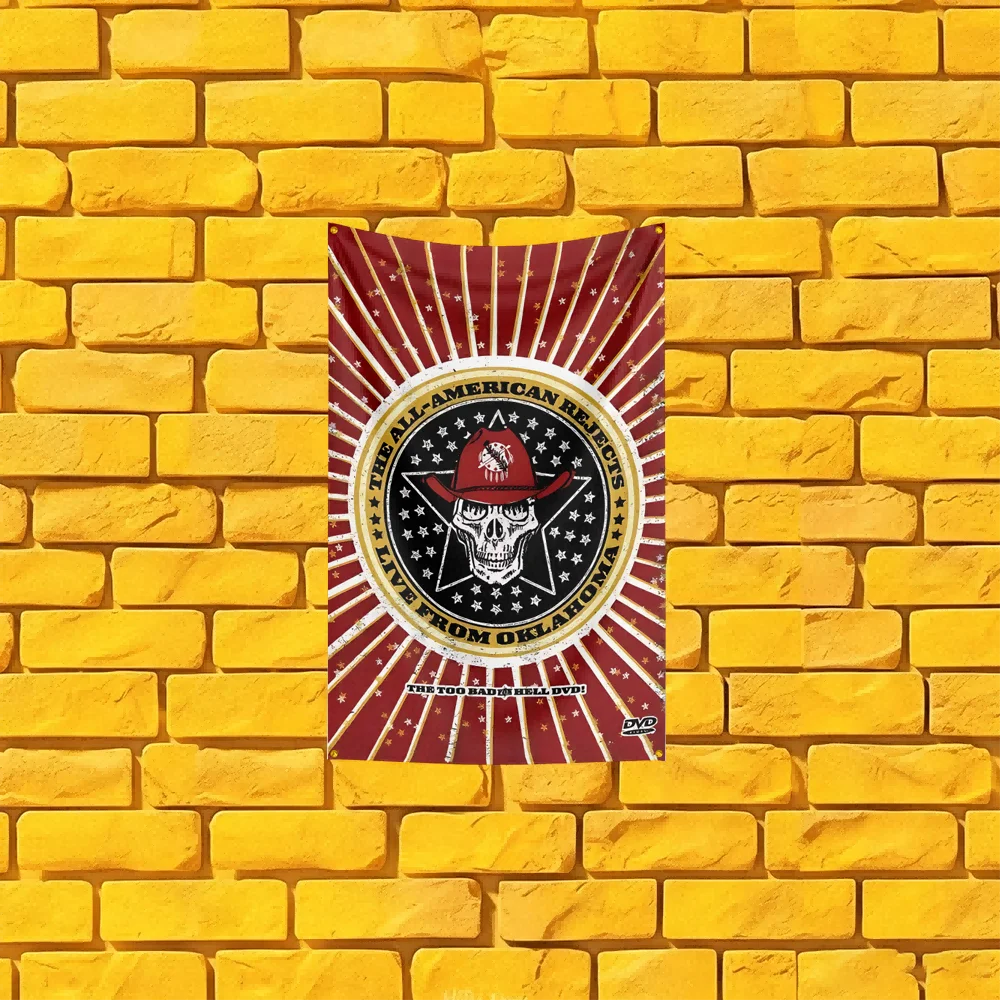 The All-American Rejects Style Rock Flag 3x5 FT 90x150cm Polyester Wall Hanging For Concert Decor Music Lover
