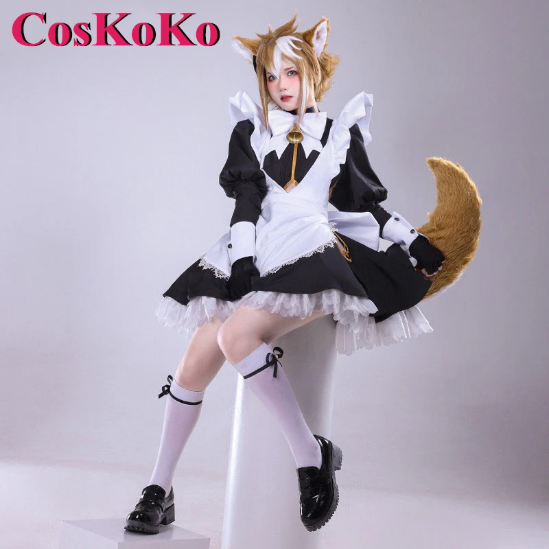 

CosKoKo Gorou Cosplay Anime Game Genshin Impact Costume Gorgeous Sweet Maid Dress Women Halloween Party Role Play Clothing S-XL
