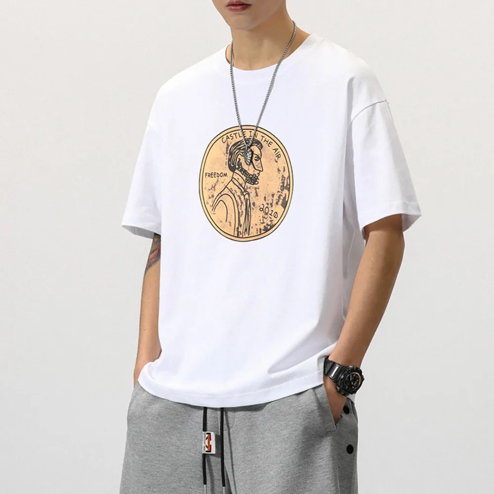 

Мягкая свободная хлопковая футболка с коротким рукавом, пуловер больших размеров с героями мультфильмов, рубашка с круглым вырезом, одежда для пар, футболки для женщин и мужчин