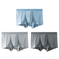 5PCS Men's summer - style thin underwear. These are boxer shorts with an ice - silk - like feel, seamless, antibacterial, comfor