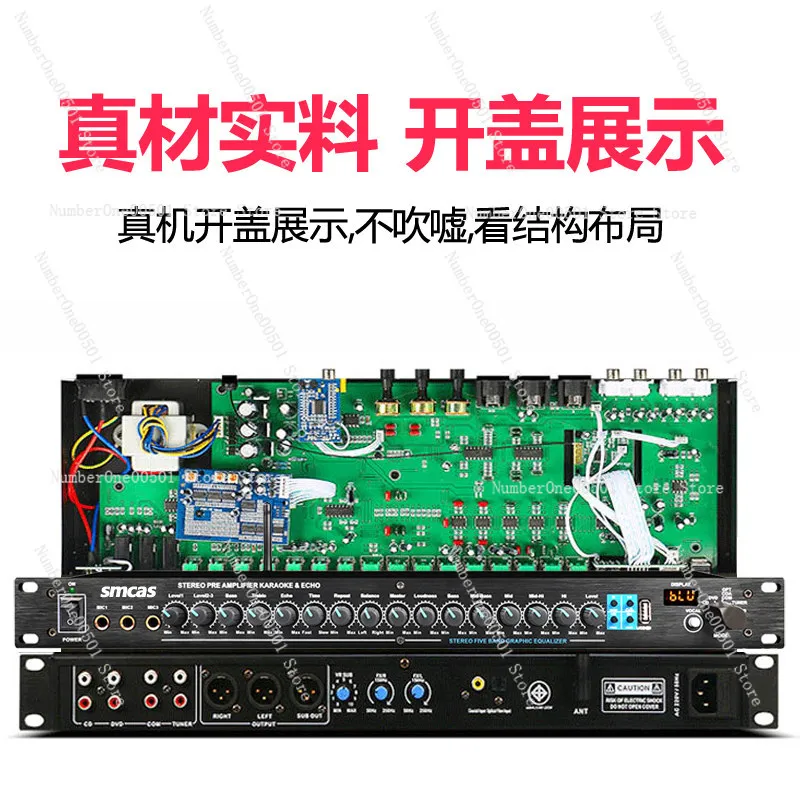 Pre-effect Device, Equalized Audio Processor, Anti-howling with Bluetooth, Suitable for Home KTV Performance Stage K Songs