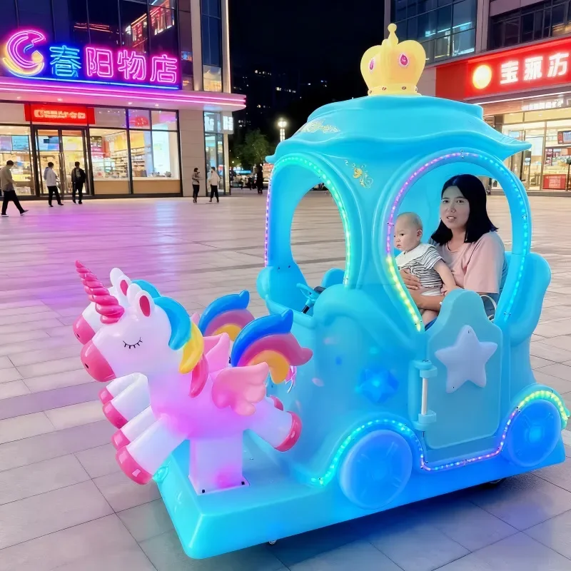 New Luminous Battery Powered Bumper Car for Shopping Mall Square Night Market Playground Parent Child Amusement Ride