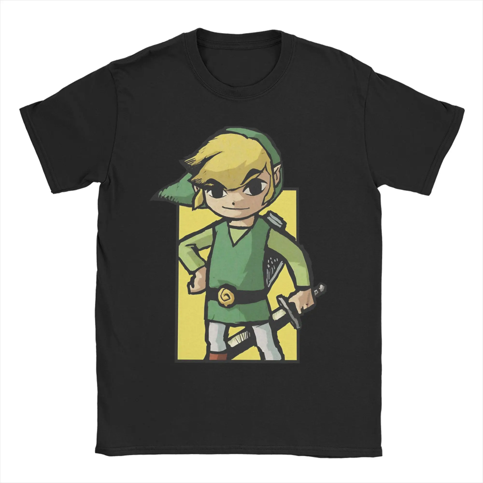 Men Women's The Wind Waker Link Hero Patch Zeldas Legend T Shirt 100% Cotton Clothing Round Neck Tees Plus Size T-Shirts