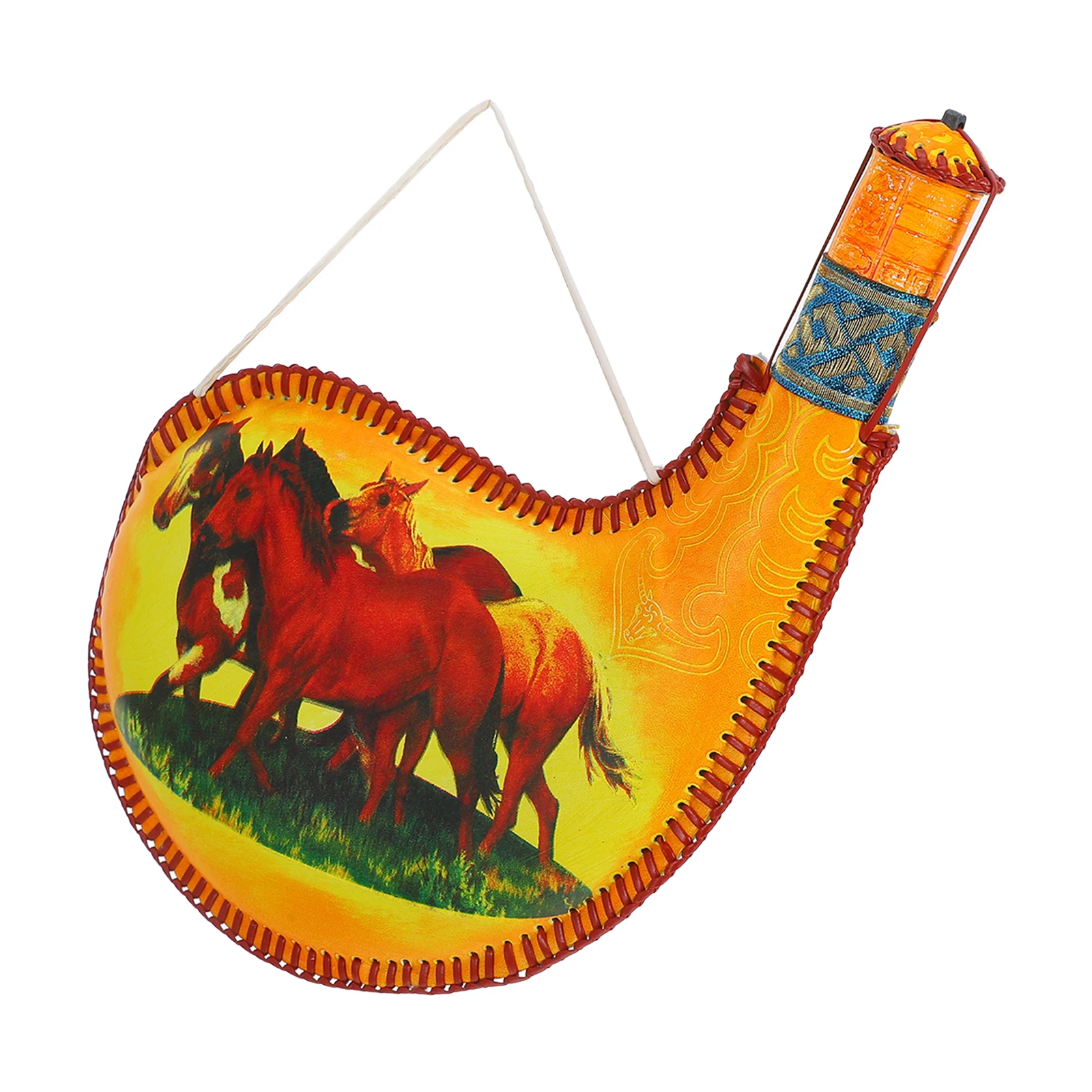 

Jug Bag Deerskin Travel Wineskin Decorative Hanging Portable Bota Bag Prop Retro Pattern Storage