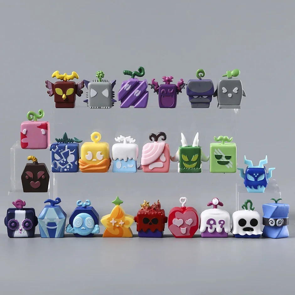 لعبة Blox Fruits شخصية لطيفة صغيرة من مادة PVC ألعاب تمثال 24 قطعة/المجموعة