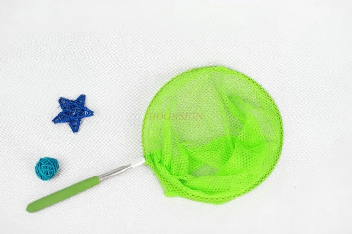 1pcs Stainless steel children's colorful retractable insect net fish tank fishing net butterfly dragonfly insect net pocket