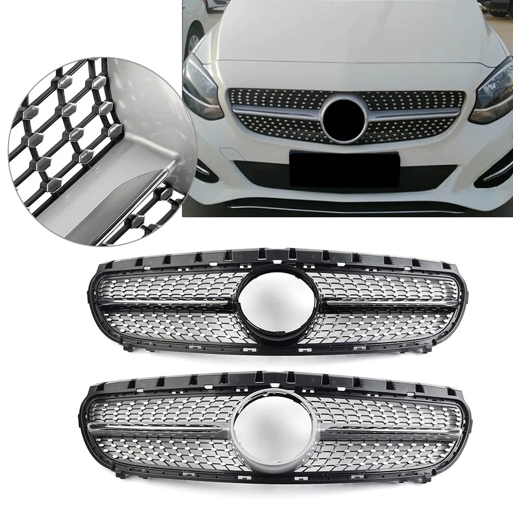 

Diamond Style Front Bumper Hood Radiator Grille For Mercedes Benz B Class W246 B160 B180 B200 B220 B250 2015 2016 2017 2018 2019