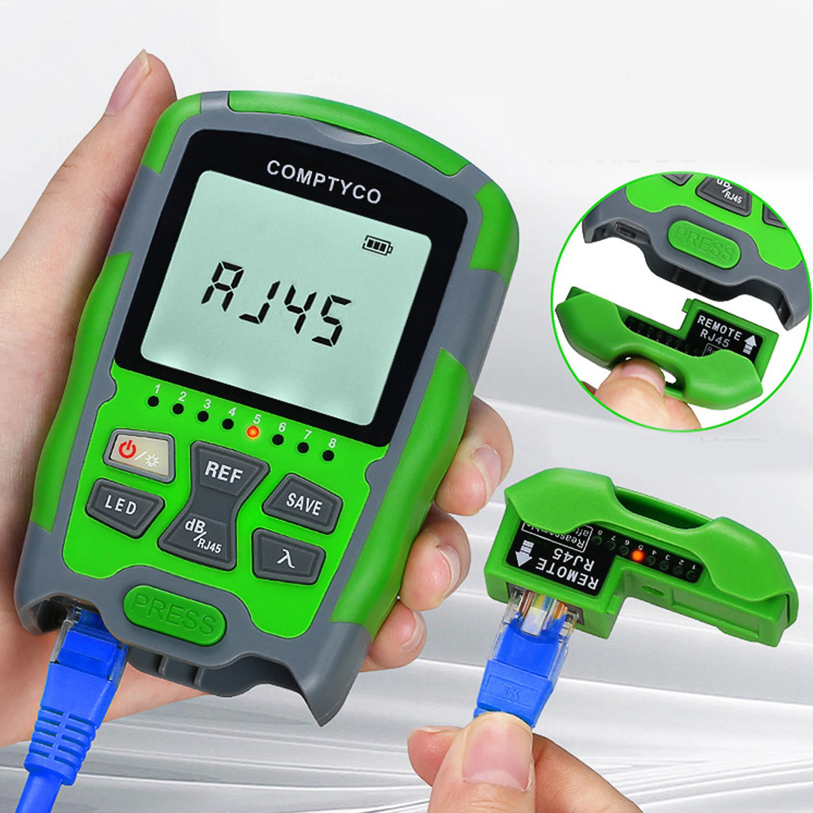 اختبار الكابلات البصرية مقياس الطاقة الضوئية ‐ 70 ~ + 10dbm شاشة ديجيتال كابل بصري اختبار أداة اختبار مقياس الطاقة الضوئية #2