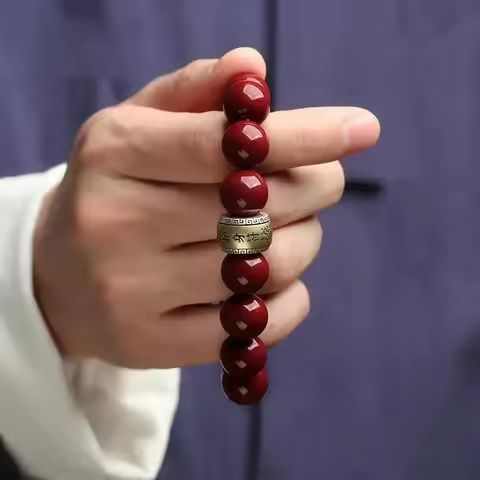 New Natural Mineral Cinnabar Bracelet Guardian Amulet Bracelet Original Stone Crystal Sand Twelve Zodiac Signs