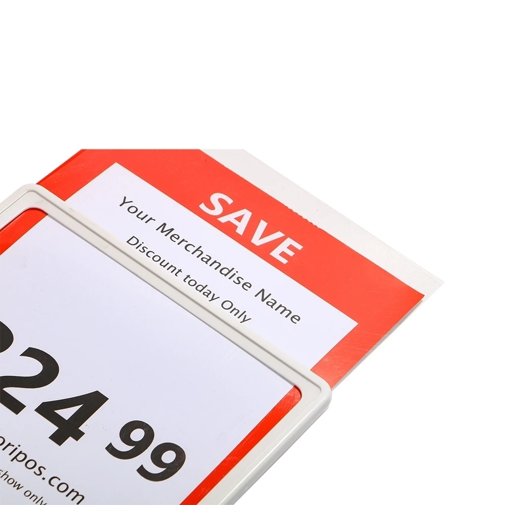A4 Frame White Pop Poster Price Label Holder Promotion Poster Floor Stand Table Advertising Rack Desk Sign Display Stand image 2