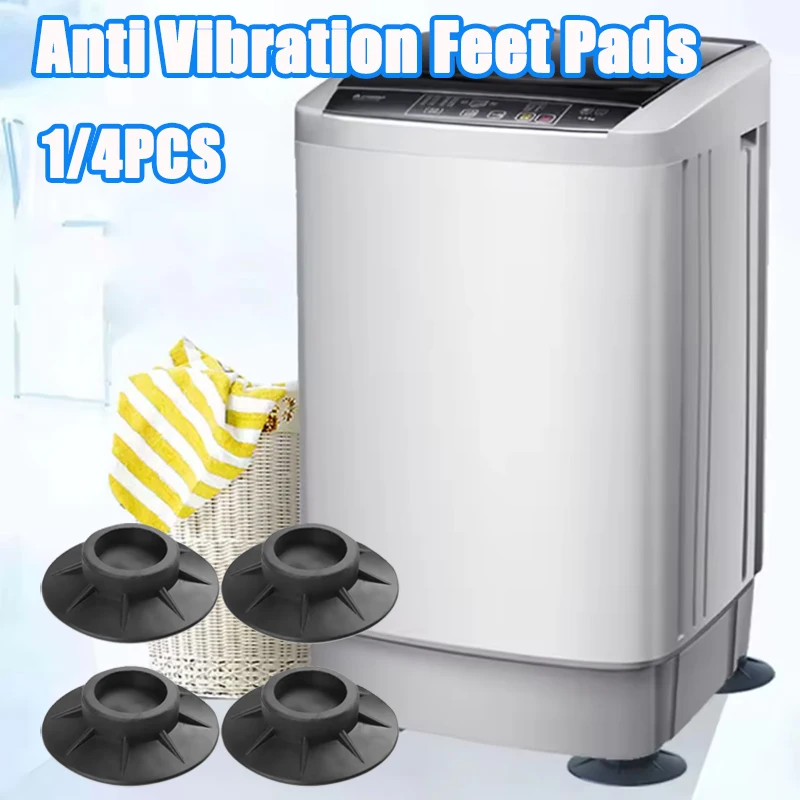 4PCS Anti Vibration Feet Pads Rubber Legs Slipstop Silent Skid Raiser Mat For Washing Machine Support Dampers Stand Non-Slip Pad