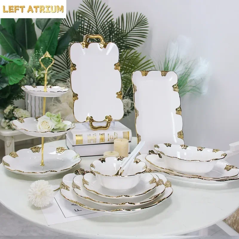 Butterfly Ceramic Dining Plate Steak Plate Sushi Plates Fish Dish Soup Plates Dessert Bowl Cake Stand Snack Bowl Fruit Bowl Tray