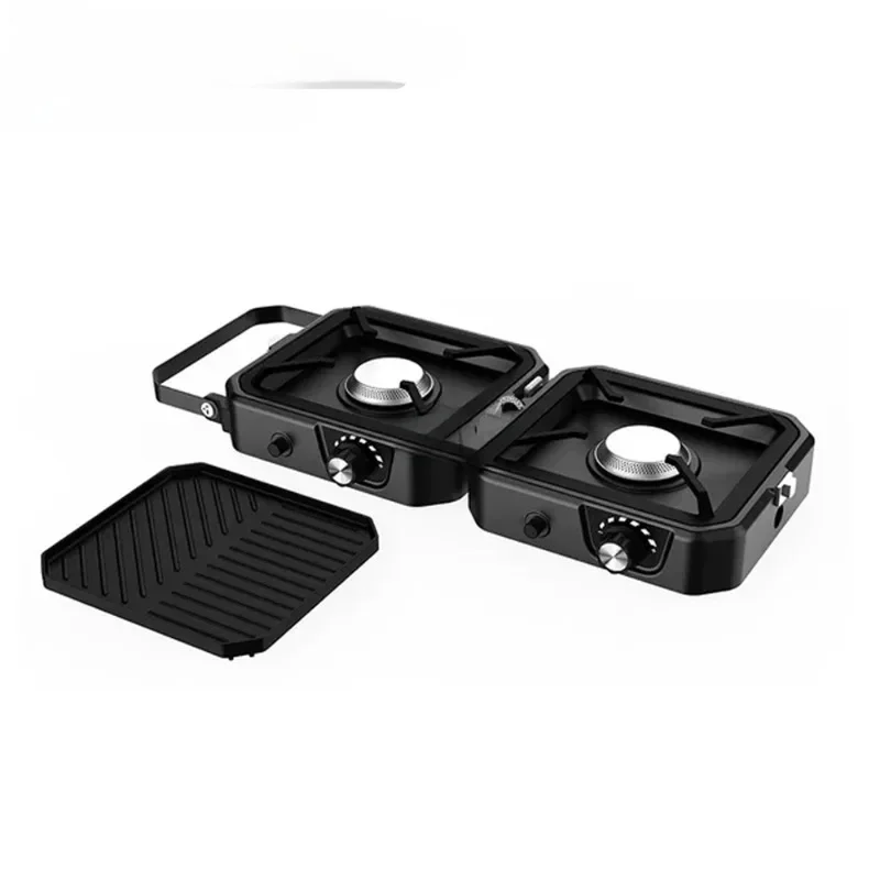 Cost performance high quality Camping Two Burner Gas Stove easily assembled stainless steel folding