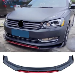 Front Skirt Splitter for Passat B7 Bumper Spoiler 2010-2014 Carbon Protector Plate Lip Type D Chin Shovel Body Kit