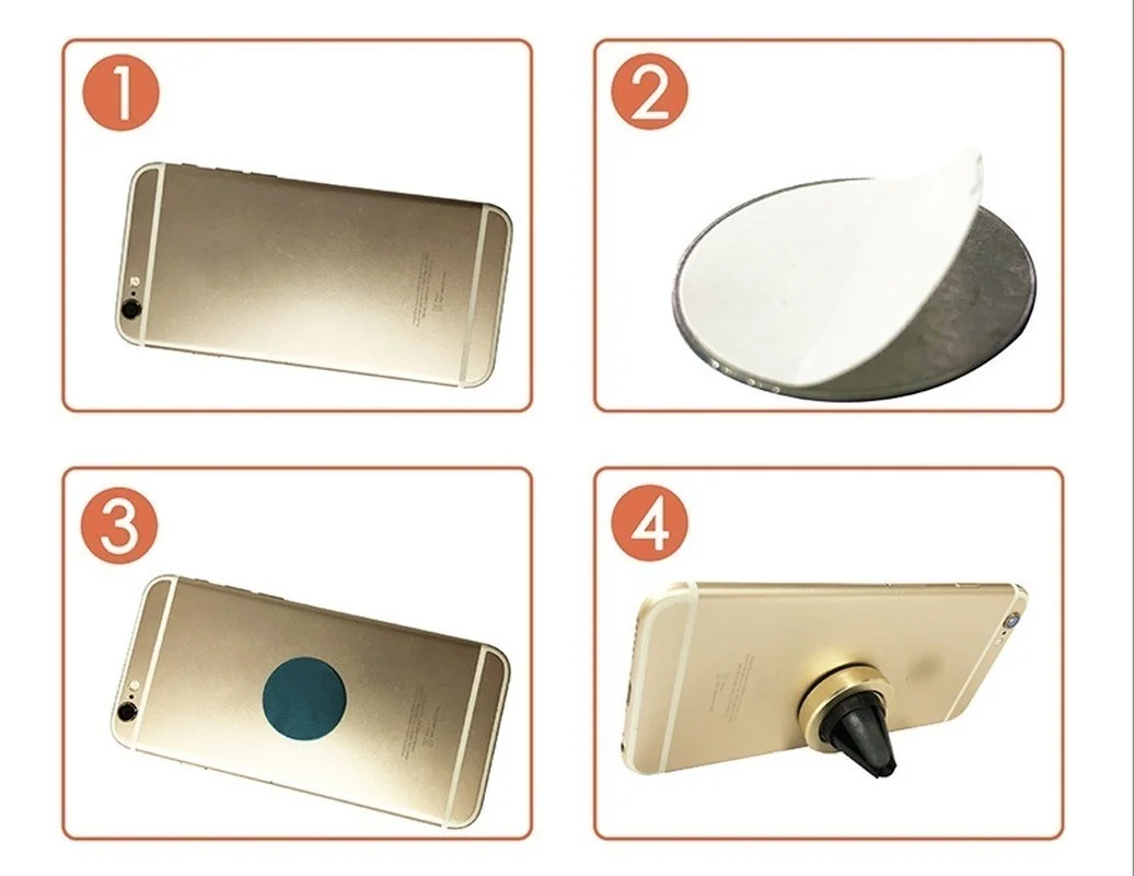 30mm Metal Plate Disk Iron Sheet  Self-Adhesive Sticker for Magnetic Car Phone Holder Metal Plate Magnetic Bracket Accessories