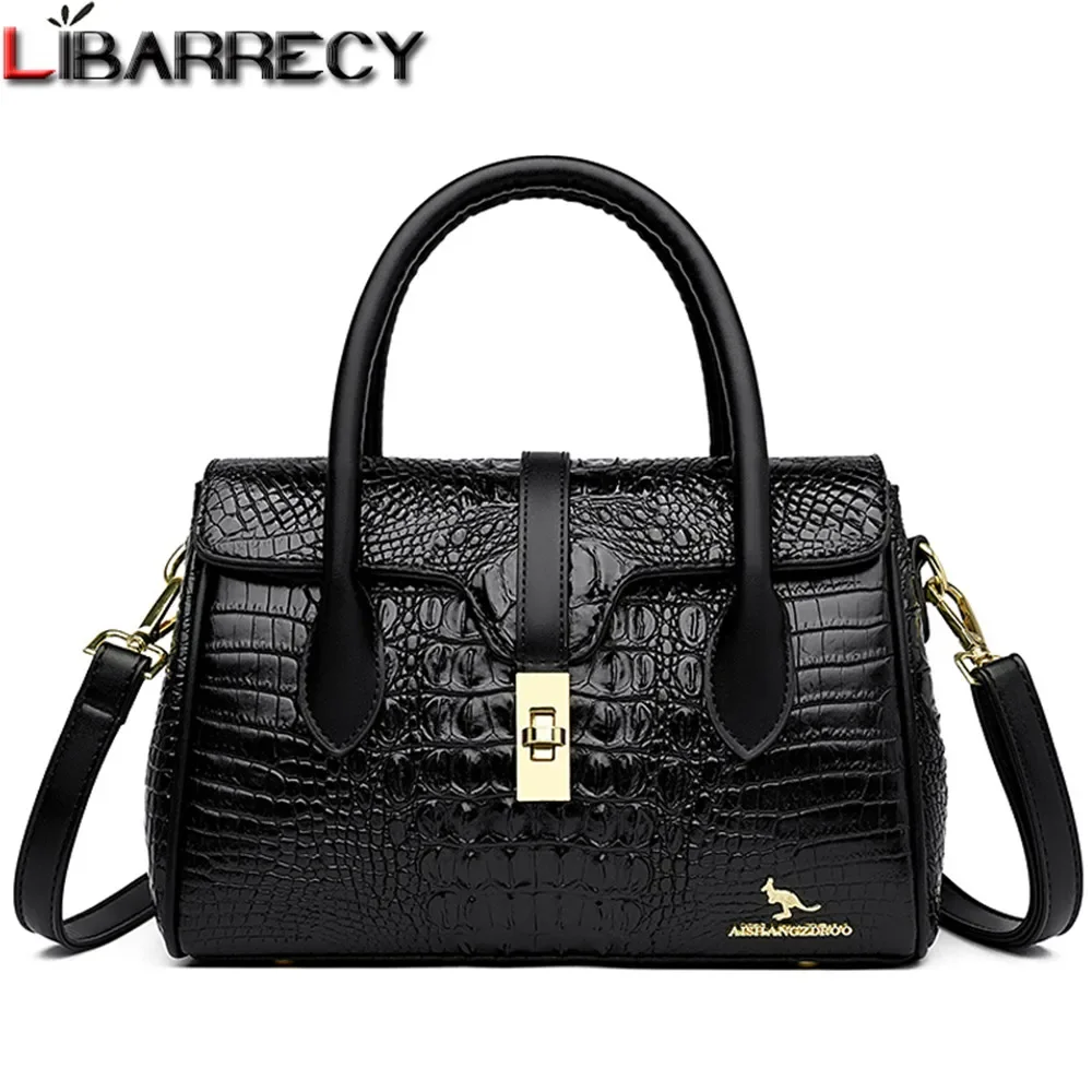 

Brand Leather Alligator Crossbody Bag for Women Fashion Female Shoulder Messenger Sac Luxury Designer Ladies Handbags Tote Bags