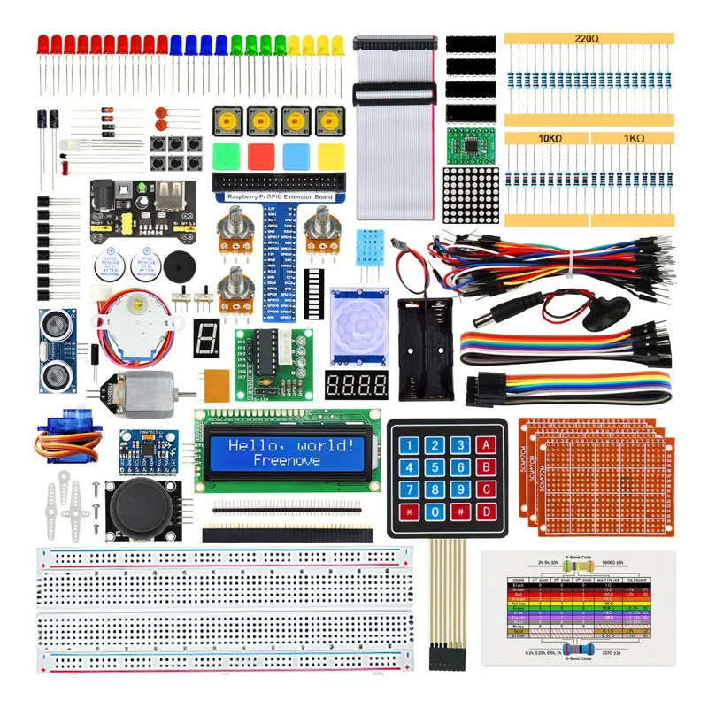 

Raspberry Pi 4B Ultimate Starter Development Kit for Raspberry Pi 4B/3B+/PI 400 with 223 Items, 104 Projects