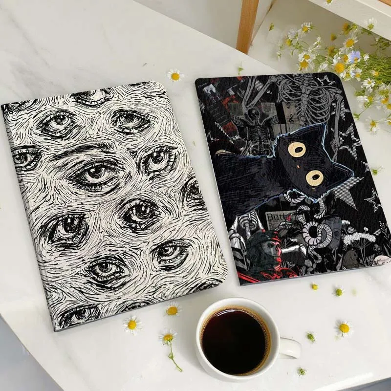 

Cartoon Eye Pattern Print Tablet Case For Huawei Honor MatePad MediaPad Air 5 6 7 11 V6 V7 V8 V9 X9 X8 T10 T10s C5e T5 Gift