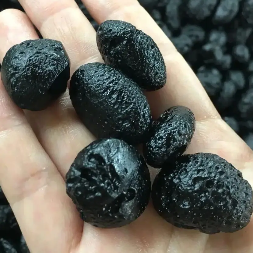 1Pc Natural Stone Meteorite Black Tektite Specimen Cosmic Power Energy Mineral Rock Crystal Lucky Health Collect Souvenir