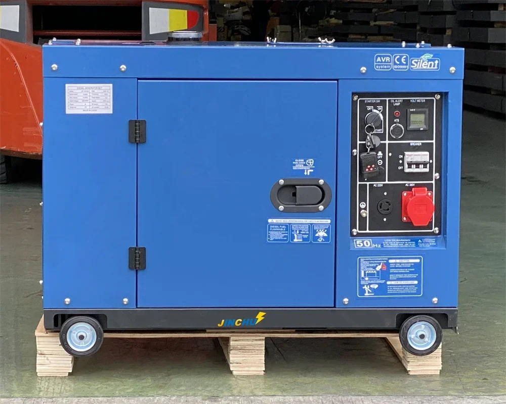 Gold Seller Small 6KVA 8KW 9KVA 10KVA Single 3 Phase Soundproof AC DC Alternator Generator Set Electric Power Inve