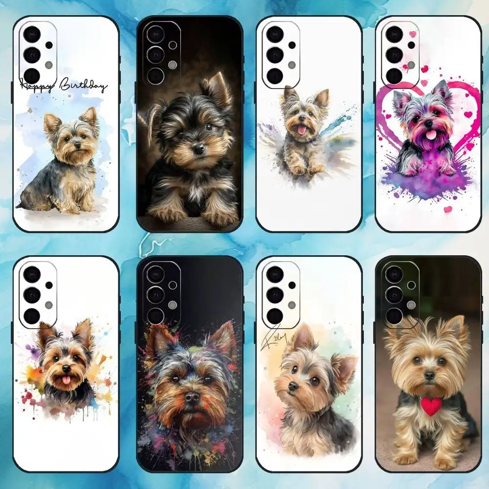 

Pet Dog Yorkshire Terrier Phone Case For Samsung S25,S24,S21,S22,S23,S30,Ultra,S20,Plus,Fe,Lite,Note,10,9,5G Black Cover
