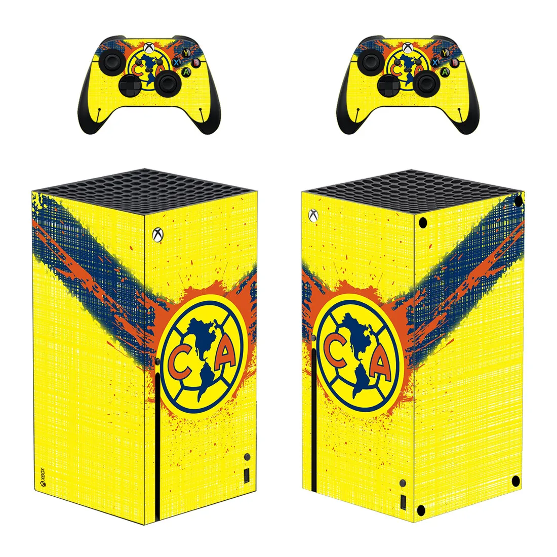 Mexico Football Club America Skin Sticker Decal Cover for Xbox Series X Console and 2 Controllers Skins Vinyl