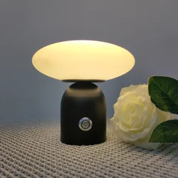 Modern Nordic Luxury Rechargeable Hotel Restaurant Decoration Wireless Portable Touch Cordless Led Desk Lamp