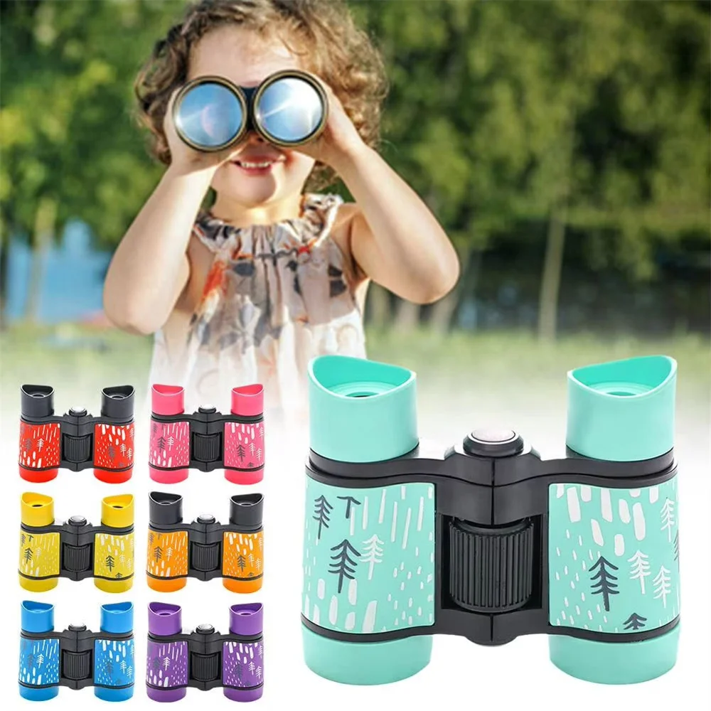 

4x30 Compact Rubber Handle Non-slip Kids Telescope Folding Optics Binocular Toys for Children