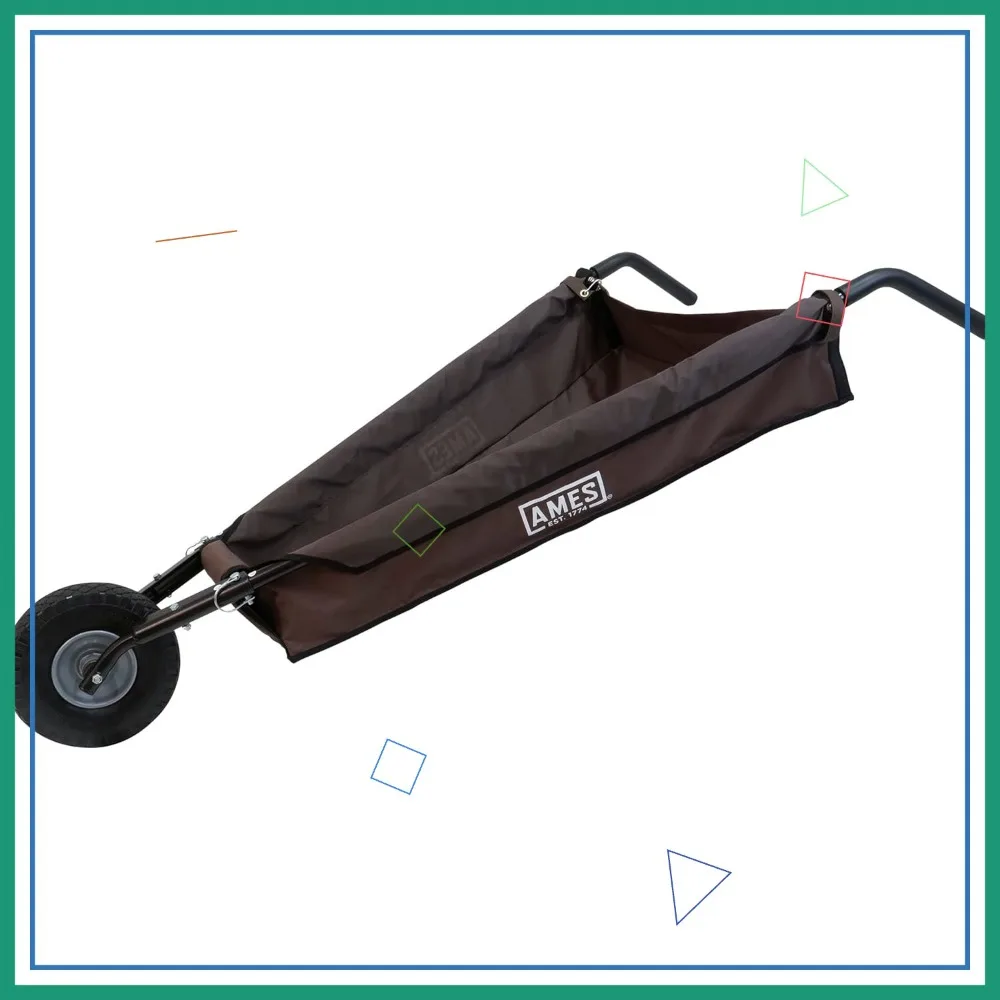 

Складная тележка-тачка, легкая, усиленная, с одной шиной, для сада, листьев, мульчи, садовых принадлежностей